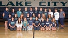 Lake City Timberwolves Boys Varsity Swimming Fall 26-27 team photo.