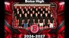 Boise Brave Boys Varsity Swimming Fall 26-27 team photo.