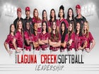 Laguna Creek Cardinals Girls Varsity Softball Spring 25-26 team photo.