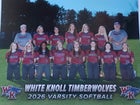 White Knoll Timberwolves Girls Varsity Softball Spring 25-26 team photo.
