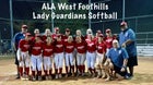 ALA - West Foothills Guardians Girls Varsity Softball Spring 25-26 team photo.
