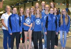 Bosque Bobcats Girls Varsity Swimming Winter 16-17 team photo.