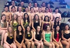 St. Pius X Sartans Girls Varsity Swimming Winter 16-17 team photo.