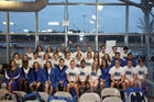 Bryant Hornets Girls Varsity Swimming Winter 16-17 team photo.