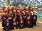 Benton Panthers Girls Varsity Swimming Winter 16-17 team photo.