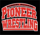 Richard Pioneers Boys Varsity Wrestling Winter 17-18 team photo.