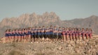 Las Cruces Bulldawgs Co-ed Varsity Cheer Winter 16-17 team photo.