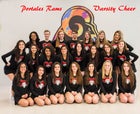 Portales Rams Co-ed Varsity Cheer Winter 16-17 team photo.