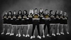 Hobbs Eagles Co-ed Varsity Cheer Winter 16-17 team photo.