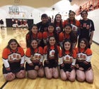 Lordsburg Mavericks Co-ed Varsity Cheer Winter 16-17 team photo.