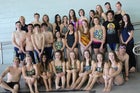 Santa Fe Demons Girls Varsity Swimming Winter 15-16 team photo.