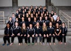 Volcano Vista Hawks Girls Varsity Swimming Winter 15-16 team photo.