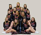 Piggott Mohawks Co-ed Varsity Cheer Fall 15-16 team photo.