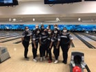 Ferguson Falcons Girls Varsity Bowling Fall 21-22 team photo.