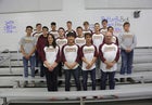 Belen Eagles Boys Varsity Swimming Winter 18-19 team photo.