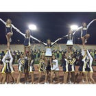 Highland Hornets Co-ed Varsity Cheer Winter 15-16 team photo.