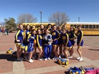 Bloomfield Bobcats Co-ed Varsity Cheer Winter 15-16 team photo.