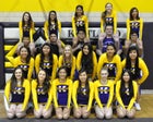 Kirtland Central Broncos Co-ed Varsity Cheer Winter 15-16 team photo.