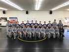Sheridan Yellowjackets Boys Varsity Wrestling Fall 18-19 team photo.