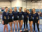 Lee County Yellow Jackets Girls Varsity Gymnastics Fall 19-20 team photo.