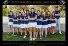 West Park Panthers Girls Varsity Golf Fall 21-22 team photo.