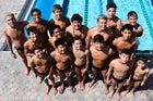 Pine Crest Panthers Boys Varsity Swimming Fall 18-19 team photo.