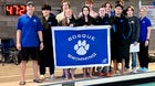 Bosque Bobcats Girls Varsity Swimming Winter 23-24 team photo.