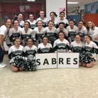 Schalmont Sabres Co-ed Varsity Cheer Winter 17-18 team photo.