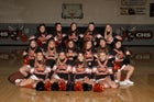 Clayton Yellowjackets Co-ed Varsity Cheer Winter 17-18 team photo.