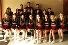 Portales Rams Co-ed Varsity Cheer Winter 17-18 team photo.