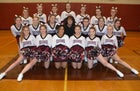 Northeastern Clinton Cougars Co-ed Varsity Cheer Winter 17-18 team photo.