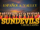 Espanola Valley Sundevils Co-ed Varsity Cheer Winter 17-18 team photo.