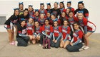 Valencia Jaguars Co-ed Varsity Cheer Winter 17-18 team photo.