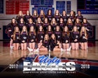 Clayton Valley Charter Eagles Co-ed Varsity Cheer Winter 17-18 team photo.