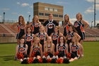 Gravette Lions Co-ed Varsity Cheer Winter 17-18 team photo.