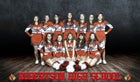 Robertson Cardinals Co-ed Varsity Cheer Winter 17-18 team photo.