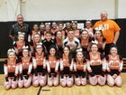 Aztec Tigers Co-ed Varsity Cheer Winter 17-18 team photo.