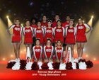 Robertson Cardinals Co-ed Varsity Cheer Winter 14-15 team photo.