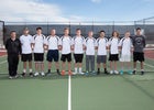 Volcano Vista Hawks Boys Varsity Tennis Spring 16-17 team photo.