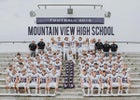 Mountain View Buffalos Boys Varsity Football Fall 18-19 team photo.