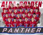 Alba-Golden Panthers Boys Varsity Football Fall 18-19 team photo.