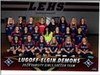 Lugoff-Elgin Demons Girls Varsity Soccer Spring 23-24 team photo.