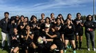 Animo South Los Angeles Panthers Girls Varsity Soccer Winter 23-24 team photo.