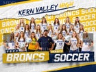 Kern Valley Broncs Girls Varsity Soccer Winter 23-24 team photo.