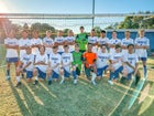 Rocky Bayou Christian Knights Boys Varsity Soccer Winter 23-24 team photo.