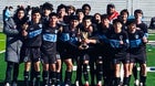 Monterey Plainsmen Boys Varsity Soccer Winter 23-24 team photo.
