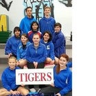 Hot Springs Tigers Co-ed Varsity Cheer Winter 13-14 team photo.