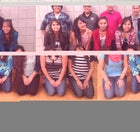 Navajo Prep Fighting Eagles Co-ed Varsity Cheer Winter 13-14 team photo.