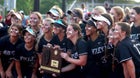 Huntley Red Raiders Girls Varsity Softball Spring 24-25 team photo.