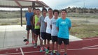 Miyamura Patriots Boys Varsity Cross Country Fall 14-15 team photo.